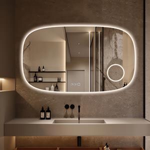 Saniclear Shave Deens ovale spiegel 120x70cm met verlichting, verwarming en vergrootglas