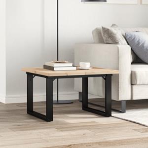 vidaXL Salontafel O-frame 60x60x40,5 cm grenenhout en gietijzer