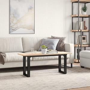 vidaXL Salontafel O-frame 110x40x45 cm massief grenenhout en gietijzer