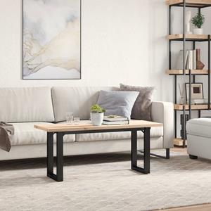 vidaXL Salontafel O-frame 110x40x45,5 cm grenenhout en gietijzer