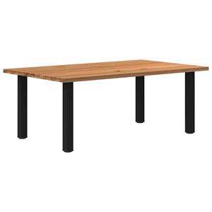 VidaXL Eettafel rechthoekig 200x120x74 cm massief eikenhout lichtbruin
