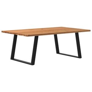 VidaXL Eettafel rechthoekig 200x120x74 cm massief eikenhout lichtbruin