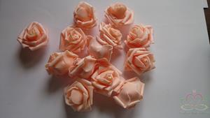 Decoflorall Foamroos, foamrozen LOS +/- 50 st. Zalm foamroos los