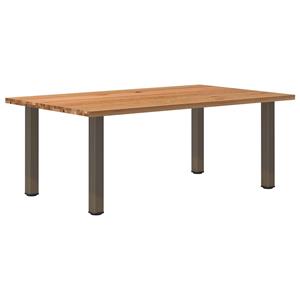 VidaXL Eettafel rechthoekig 200x120x74 cm massief eikenhout lichtbruin