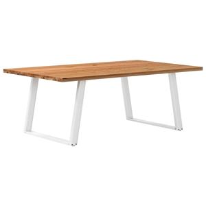 VidaXL Eettafel rechthoekig 200x120x74 cm massief eikenhout lichtbruin