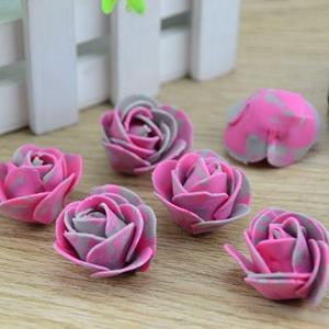 Decoflorall Foamroos, foamrozen Gemeleerd LOS 35mm +/-50 stuks. Pink-Grijs foamroos los