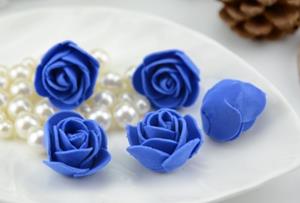 Decoflorall Foamroos, foamrozen LOS 30mm +/-50 stuks. Koningsblauw foamroos los
