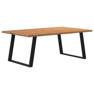 VidaXL Eettafel met natuurlijke rand massief eikenhout rechthoekig