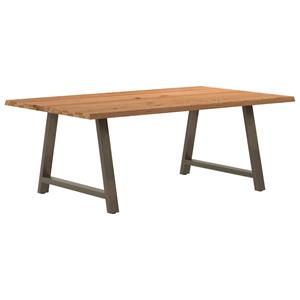 VidaXL Eettafel met natuurlijke rand massief eikenhout rechthoekig
