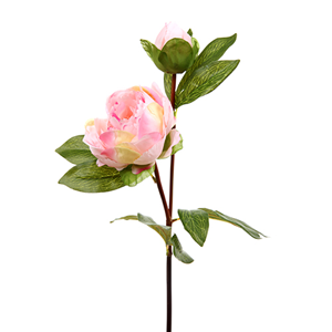 Decoflorall Grote pioentak 77cm. LARGE PEONY SPRAY LIGHT PINK pioen roze