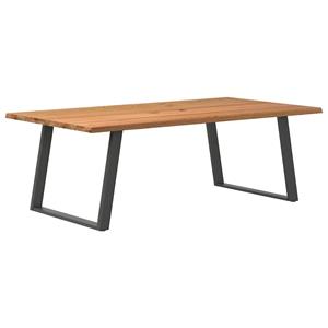 VidaXL Eettafel met natuurlijke rand 220x120x74 cm massief eikenhout