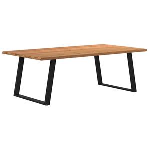 VidaXL Eettafel met natuurlijke rand 220x120x74 cm massief eikenhout