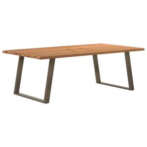 VidaXL Eettafel met natuurlijke rand 220x120x74 cm massief eikenhout