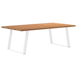 VidaXL Eettafel met natuurlijke rand 220x120x74 cm massief eikenhout