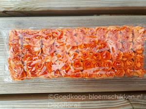 Decoflorall Mulberry Roosjes Oranje pak 144 Mulberry Roosje