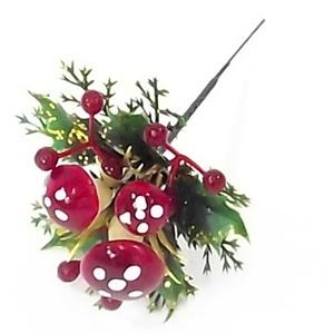 Decoflorall Herfst Kerstbijsteker XMAS Paddenstoel en besjes XDOOS 96pcs Herfst Kerstbijsteker App