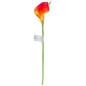 Decoflorall Calla Real Touch Oranje/geel +/- 7 cm. en 37cm lang. / st Calla Real Touch +/- 7 cm.