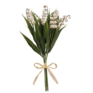 Decoflorall Lelietje van Dalen kunststof kleinere bundel WHITE Lelietje van Dalen