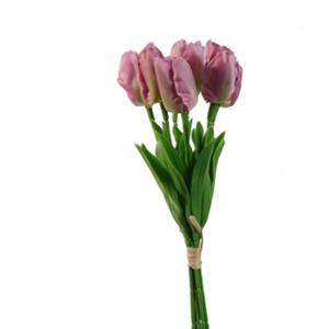 Decoflorall Tulp Tulpen Lavendel 33cm - Bundel van 5 stuks - Van het merk: PURE, Zijde Merk: PURE   Zijde Tulpen