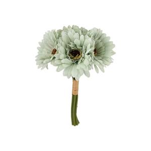 Decoflorall Zijde Gerbera Bundel - 6 Stuks - Sage Groen (Salie) - Voor Bloemstuk, Boeket, Bruidsmeisjesboeketje of Corsage  voor bloemstuk, boeket, bruidsmeisjesboeketje of corsage