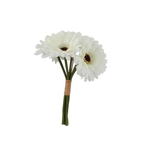 Decoflorall Zijde Gerbera Bundel - 6 Stuks - Ivory - Voor Bloemstuk, Boeket, Bruidsmeisjesboeketje of Corsage  voor bloemstuk, boeket, bruidsmeisjesboeketje of corsage