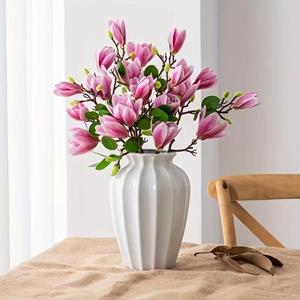 Decoflorall Magnolia Tak - 65 cm - Purple - Kunstbloesemtak Mooie kunst bloesemtak