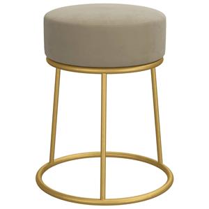 VidaXL Hocker rond fluweel donkergrijs