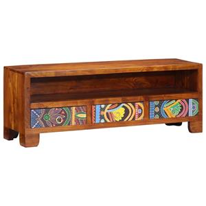 VidaXL TV-meubel 110x30x40 massief acaciahout meerkleurig