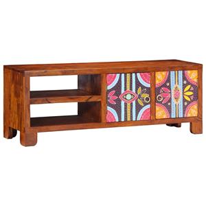 VidaXL TV-meubel 110x30x40 massief acaciahout meerkleurig