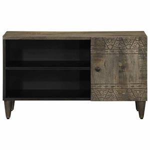 VidaXL Tv-meubel 80x31,5x46 cm massief mangohout lichtgrijs