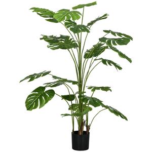 HOMCOM 180 cm kunstplant, realistisch uiterlijk, perfect voor woonkamer, onderhoudsvrij, met pot, 100% groen | Aosom.nl