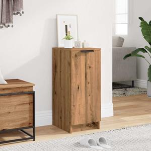 VidaXL Schoenenkast 29,5x35x70 cm bewerkt hout artisanaal eikenkleur