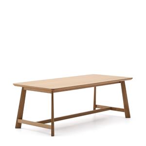 Kave Home Eettafel Idun Eikenhout, 220 x 100cm - Naturel