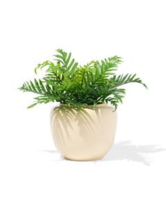 HEMA Bloempot 15x10x13cm Keramiek Crème (creme)