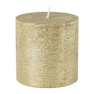 Xenos Kaars rustiek - goud - ø10x10 cm