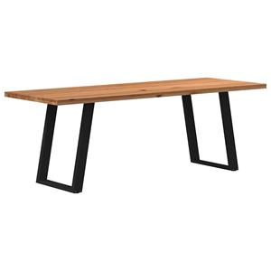 VidaXL Eettafel rechthoekig 220x80x74 cm massief eikenhout lichtbruin
