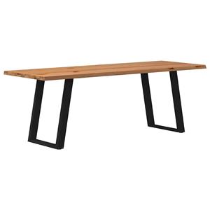 VidaXL Eettafel met natuurlijke rand 220x80x74 cm massief eikenhout