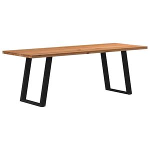 VidaXL Eettafel rechthoekig 240x80x74 cm massief eikenhout lichtbruin