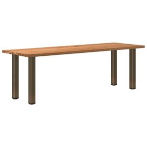 VidaXL Eettafel rechthoekig 240x80x74 cm massief eikenhout lichtbruin
