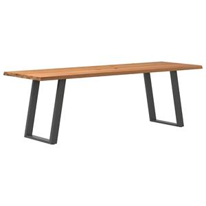 VidaXL Eettafel met natuurlijke rand 240x80x74 cm massief eikenhout