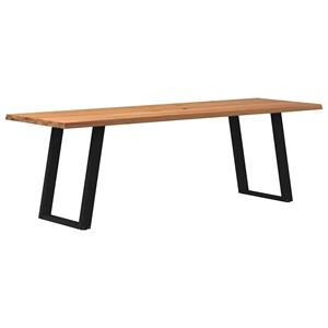 VidaXL Eettafel met natuurlijke rand 240x80x74 cm massief eikenhout