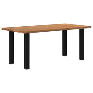VidaXL Eettafel rechthoekig 180x90x74 cm massief eikenhout lichtbruin