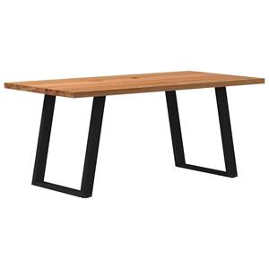 VidaXL Eettafel rechthoekig 180x90x74 cm massief eikenhout lichtbruin