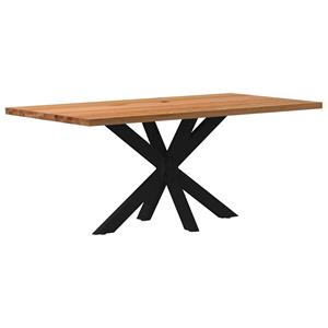 VidaXL Eettafel rechthoekig 180x90x74 cm massief eikenhout lichtbruin