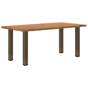 VidaXL Eettafel rechthoekig 180x90x74 cm massief eikenhout lichtbruin