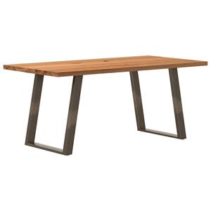 VidaXL Eettafel rechthoekig 180x90x74 cm massief eikenhout lichtbruin