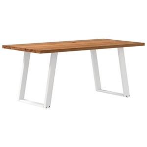 VidaXL Eettafel rechthoekig 180x90x74 cm massief eikenhout lichtbruin