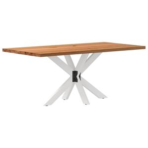 VidaXL Eettafel rechthoekig 180x90x74 cm massief eikenhout lichtbruin