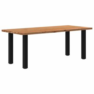 VidaXL Eettafel rechthoekig 200x90x74 cm massief eikenhout lichtbruin
