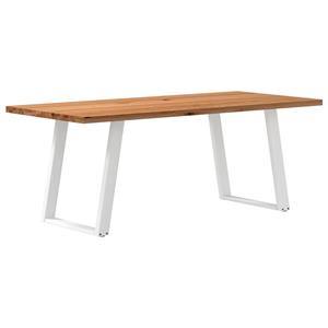 VidaXL Eettafel rechthoekig 200x90x74 cm massief eikenhout lichtbruin